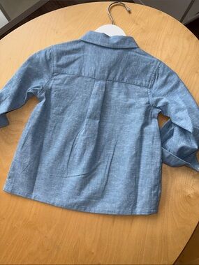 Tartine et chocolat Light Blue linen Button-Down Shirt for Kids